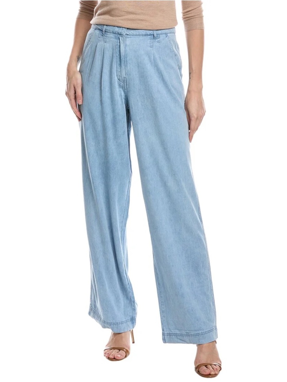 Sincerly Jules Light Blue Wide-Leg Denim Jeans